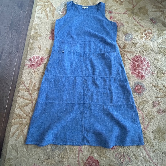 Pure J. Jill Seamed Linen Dress – Size Small – Deep River Multi – EUC - Picture 8 of 9